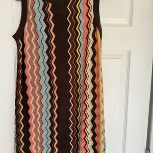 Missoni Multicolor Zigzag Sleeveless Dress